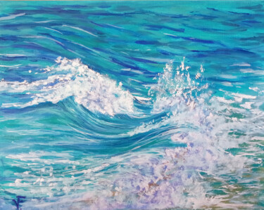 Ocean Wave Water Painting Original Art