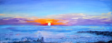 Sunrise Seascape Painting Original Oil On Canvas Artwork