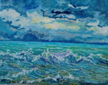 Stormy Sea Painting Seascape Original Oil Painting On Canvas