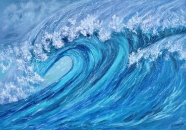 Ocean Waves Painting Seascape Original Artwork