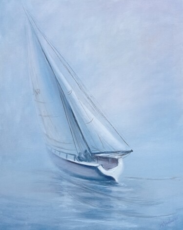 Sailboat Painting Seascape Original Oil Painting on Canvas