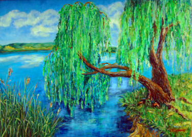 Willow Tree Painting Original Landscape