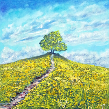 Tree On Hill Original Painting