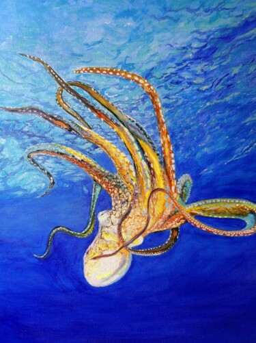 Octopus Underwater Ocean Animals Original Painting.