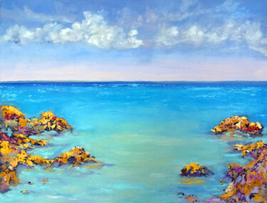 SeavLine Rocks Seascape Painting.